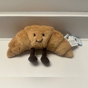 Jellycat Smiling Croissant Pillow - Tan and Brown